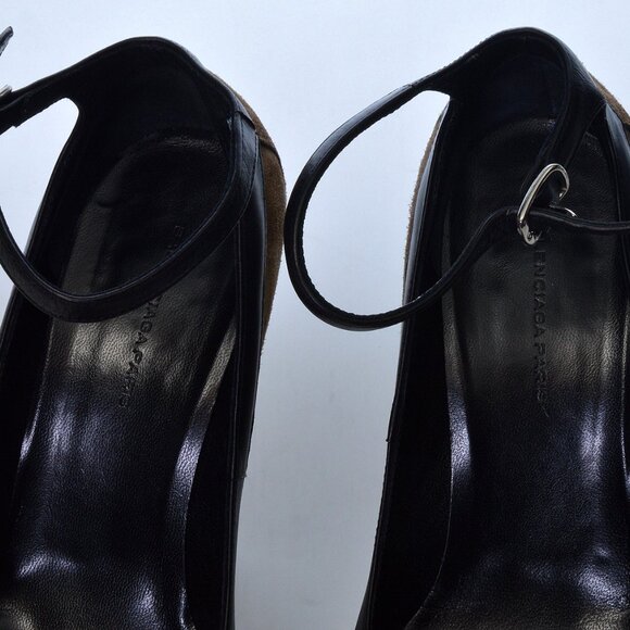 Balenciaga Hidden Platform Heel Ankle Strap Suede Shoes Size 36 - Picture 5 of 7